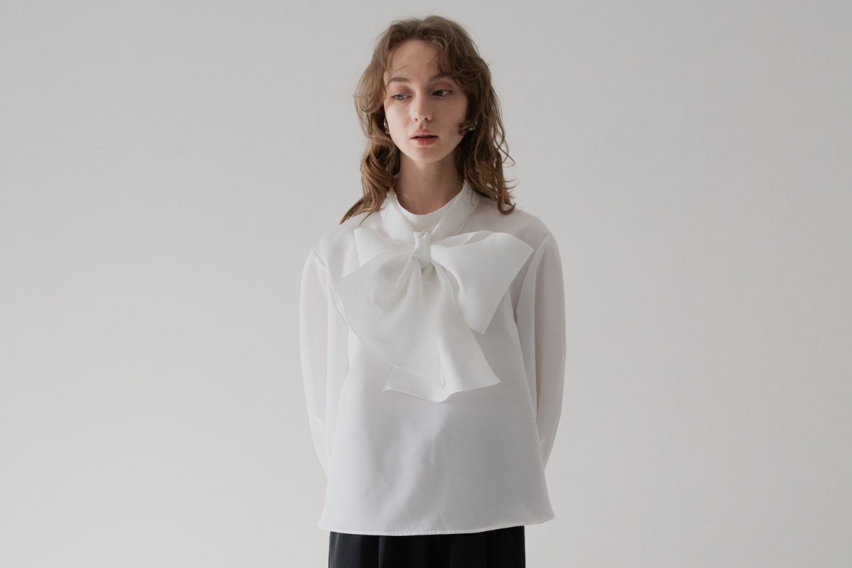 20250314classy ribbon blouse
