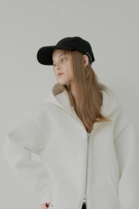 Maison de Dolce. 黒 キャップ point cap/black | maison de Dolce.