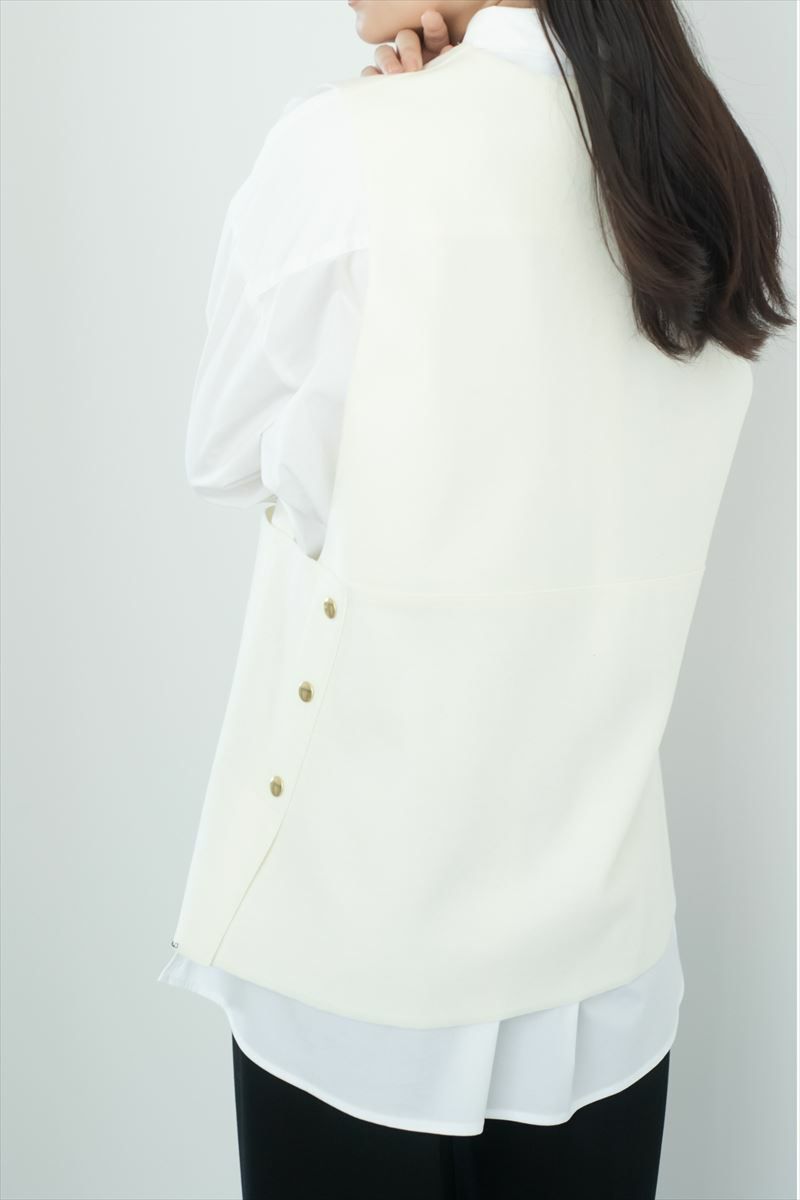 ウォッシュWニットベスト【white】 | maison de Dolce.