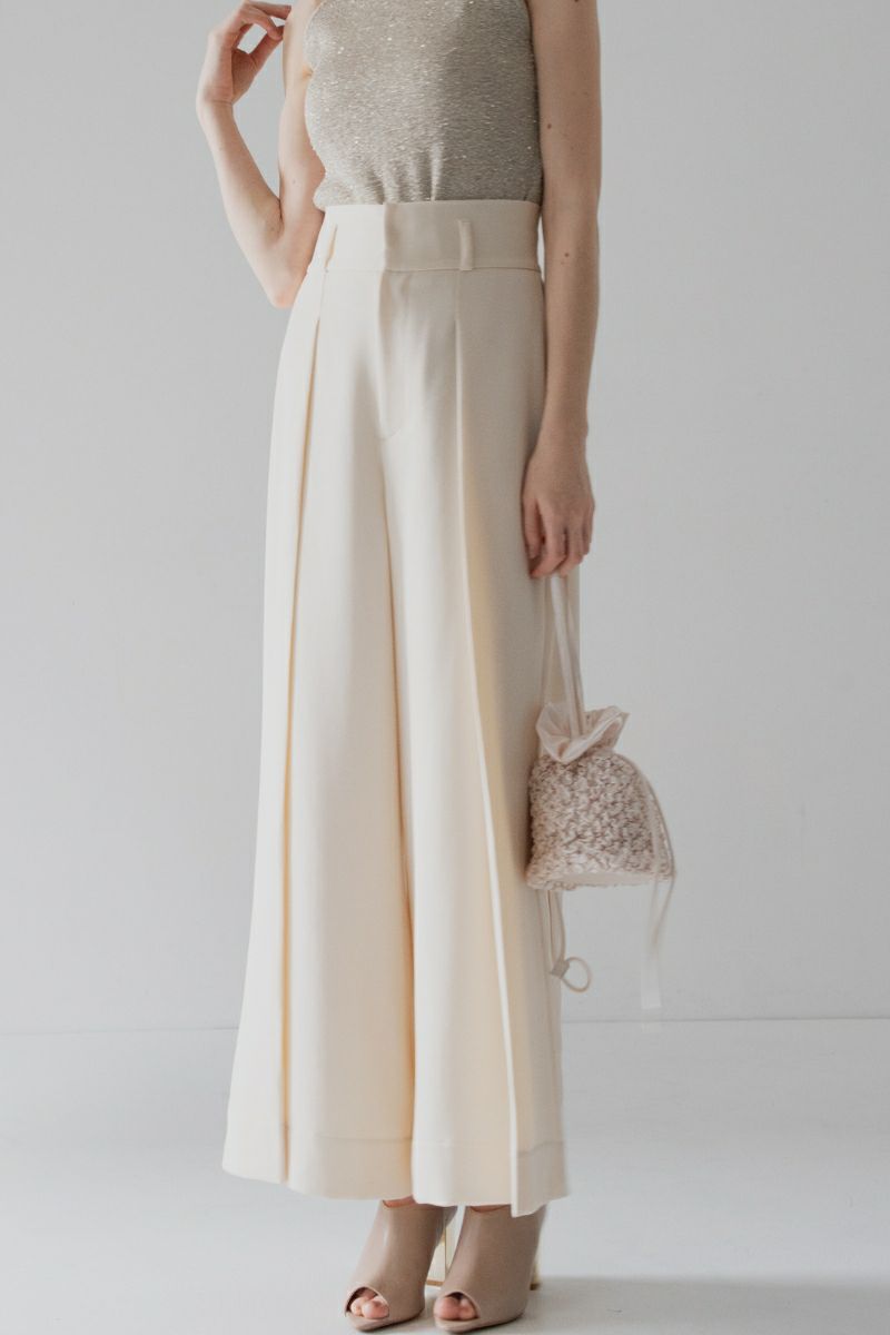 セゾンワイドパンツ【white】 | maison de Dolce