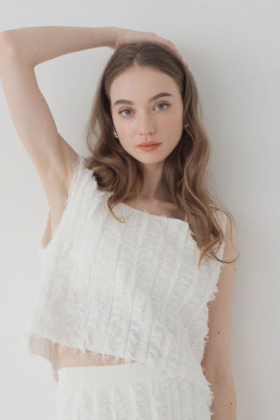 candy tweed vest/black | maison de Dolce.