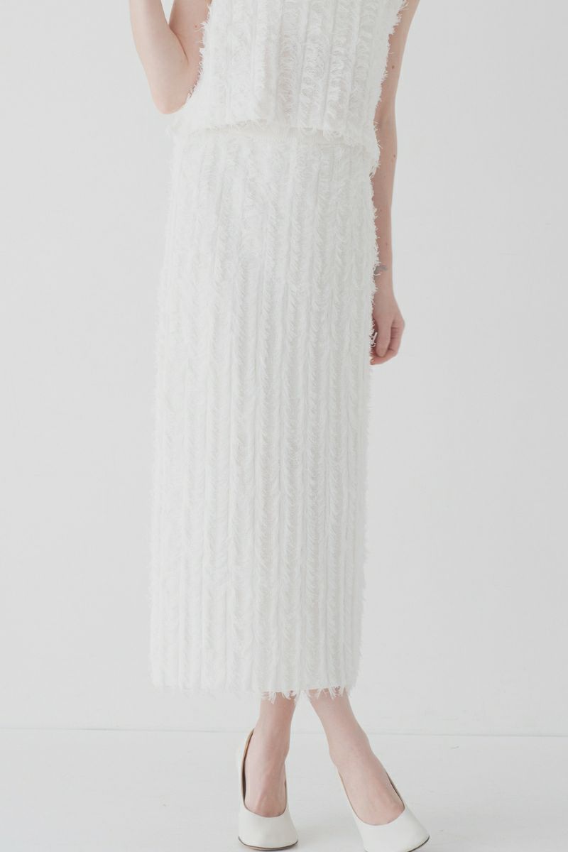 maison de Dolce プリュムスカート plume skirt/white | maison de Dolce.