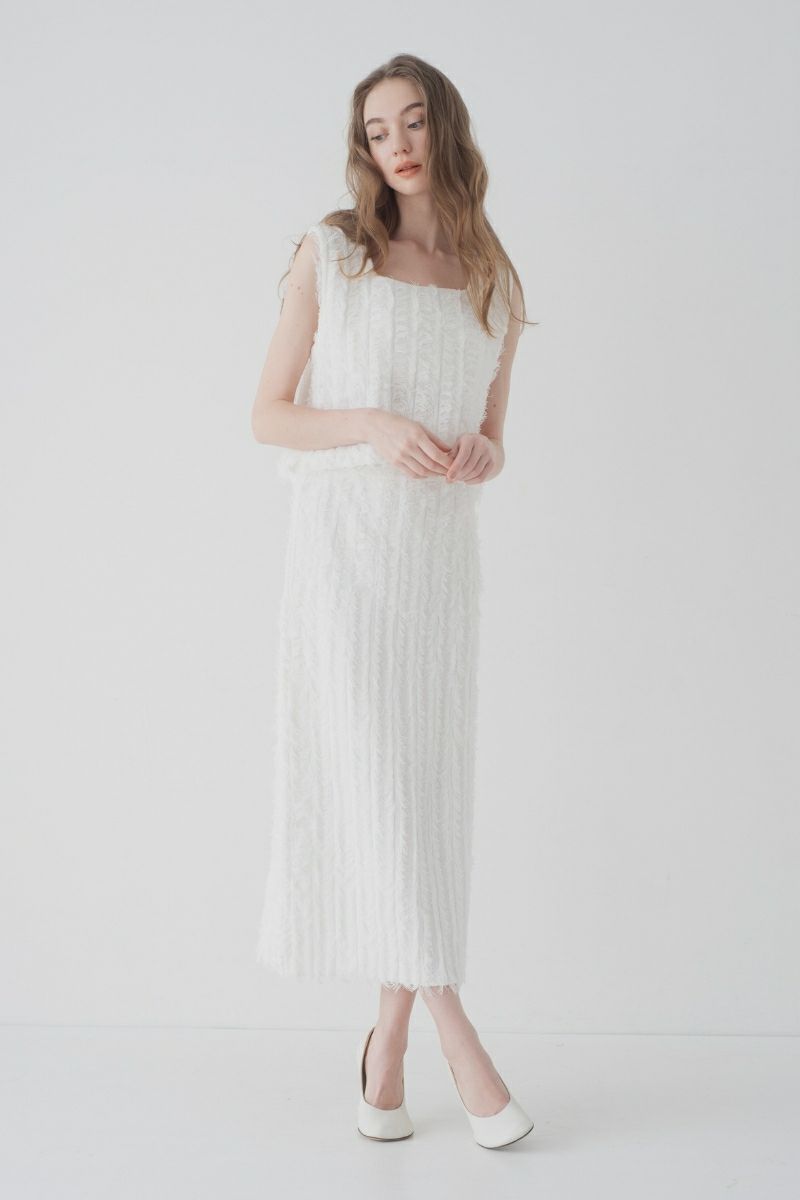 maison de Dolce. plume vest ベストメゾンドドルチェ レディース