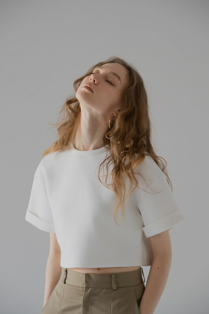 ショート丈Tシャツ/black | maison de Dolce.