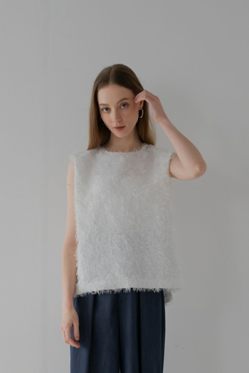 シャギーノースリトップス/white | maison de Dolce.