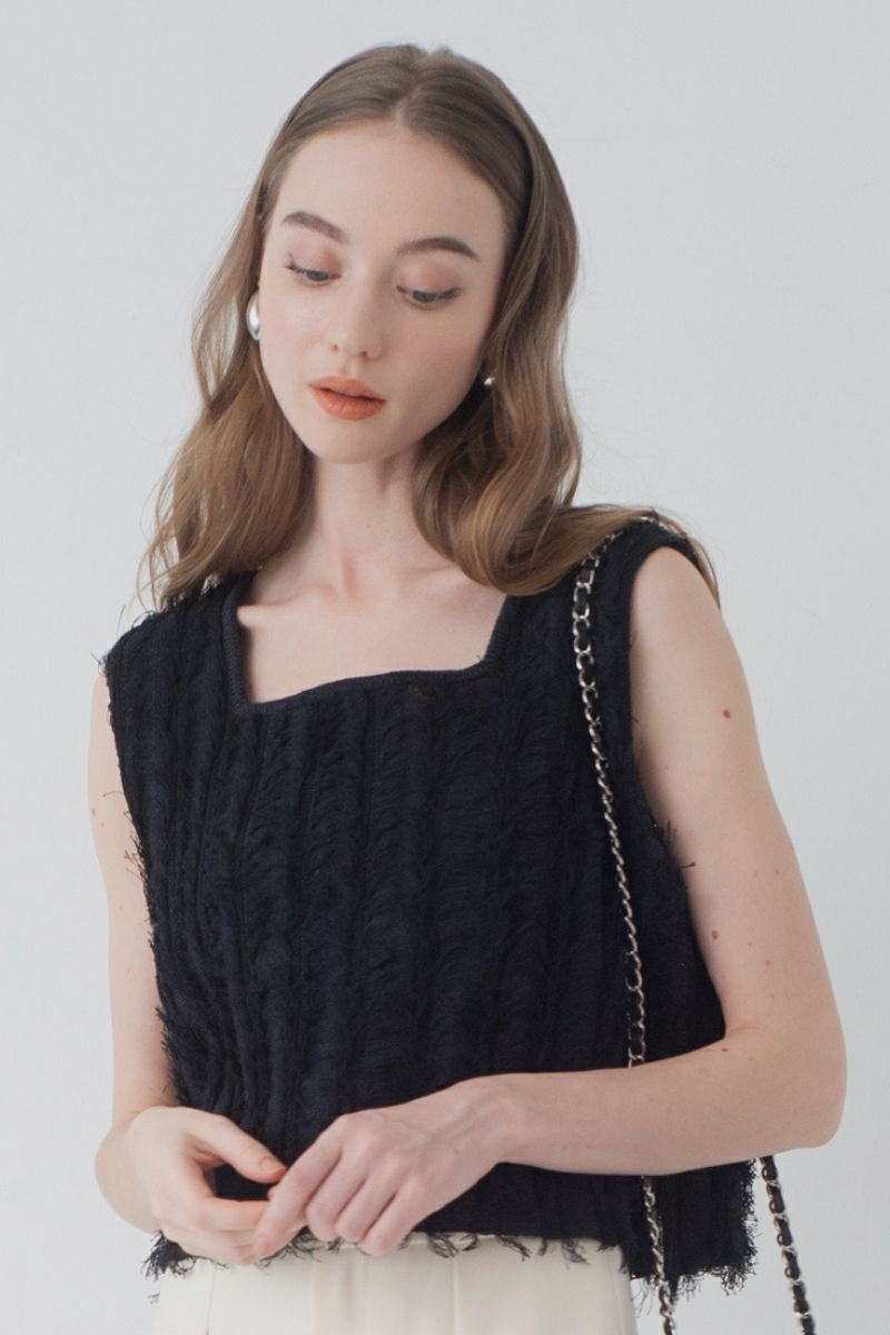 【新品】maison de Dolce. plume vest メゾンドドルチェ plume vest/black | maison de Dolce.