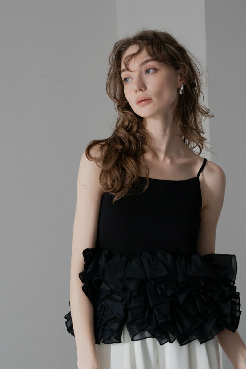 新品未使用タグ付き♡maison de dolce. blossom cami blossom cami/black | maison de Dolce.
