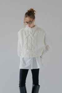 chaleur vest/white | maison de Dolce.