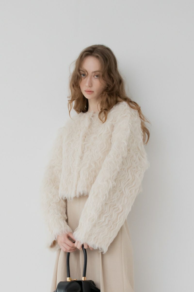 wavy cardigan/ivory | maison de Dolce.