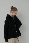 メゾンドドルチェ　essential hoodie フーディ　黒 essential hoodie/black | maison de Dolce.