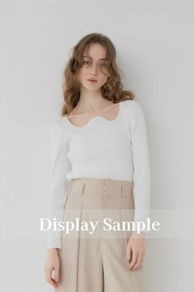 maison de dolce ligne knit リーニュニット　白 maison de dolce ligne knit リーニュニット 白 - メルカリ