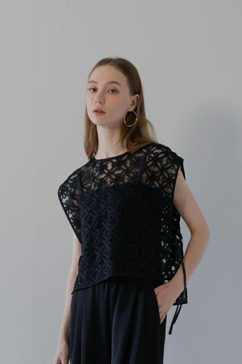 チュールレースベスト/white | maison de Dolce.